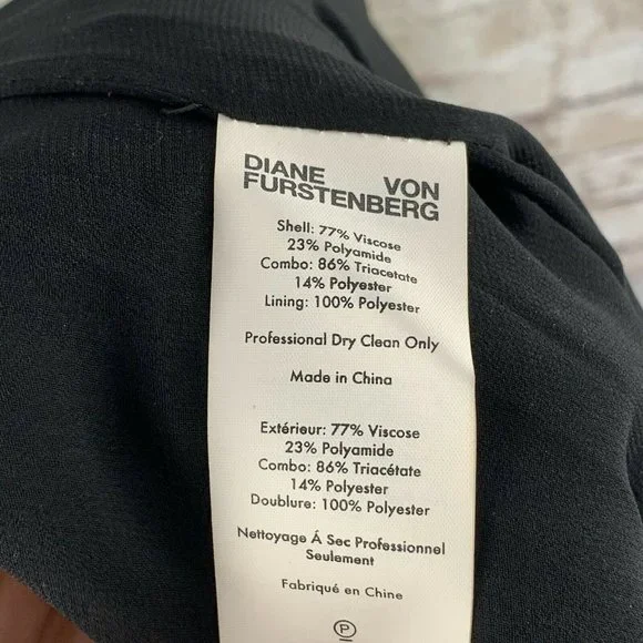 Diane von Furstenberg One-Shoulder Ruffle Circle M - Picture 10 of 10